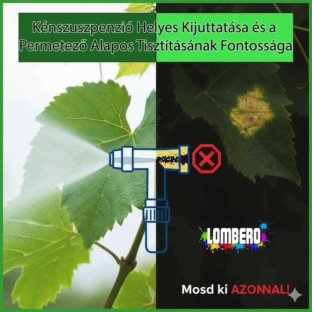 Kénszuszpenzió kijuttatás – szakmai illusztráció